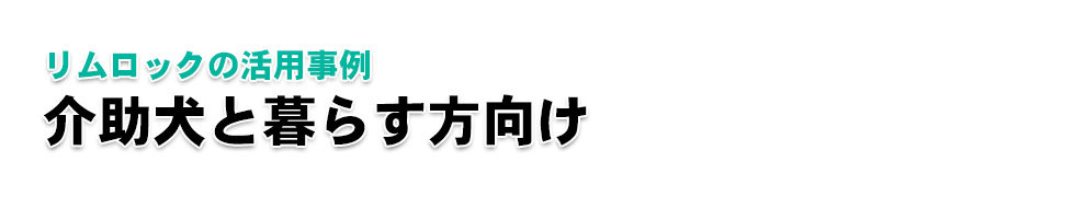 【後付けできる家庭用自動開閉ドアシステム【リムロック】｜リムロックの活用事例｜介助犬と暮らす方向け】