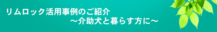 リムロック活用事例のご紹介～介助犬と暮らす方に～