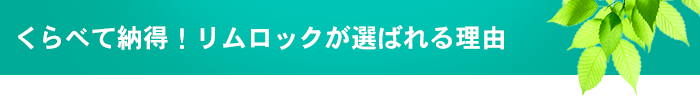 くらべて納得！リムロックが選ばれる理由